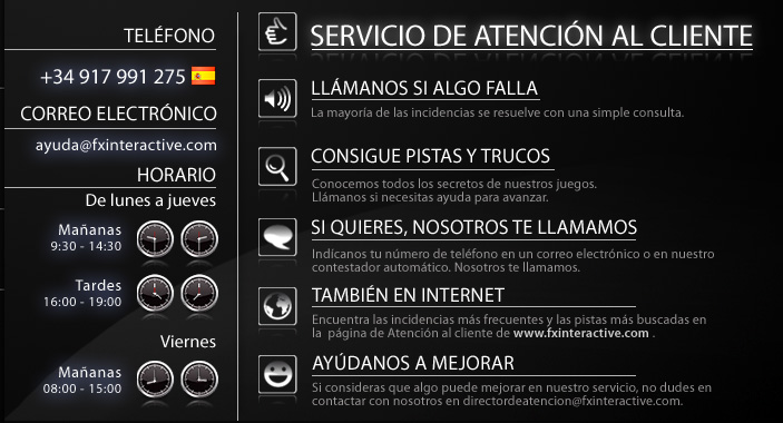 Servicio de atención al cliente FX