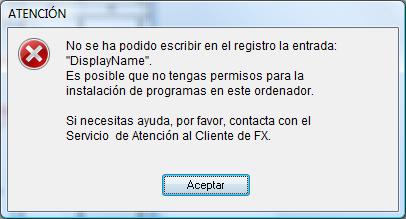 Registro error